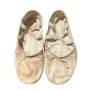 Capezio Pink Leather Ballet Women’s Ballet Shoes size 10